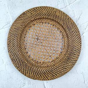 Classic Design 2026 Selling Rattan Charger Plate <b>Table</b> Top Decoration Plate Made by Indian Artician 100% Double <b>Checked</b> Export - Product Image 4