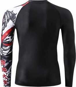 Chemises de compression en spandex avec impression numérique de logo personnalisé, pour le surf, la plongée, le rashguard, les uniformes de BJJ, unisexe, rashguard MMA - Product Image 6