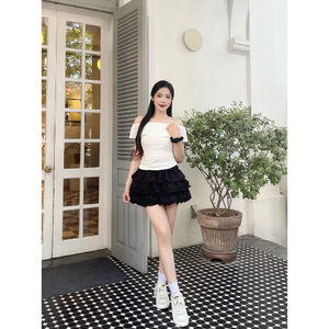 Jupe courte pour femme de haute qualité, plusieurs couleurs, coupe trapèze, décontractée, ajustée, étiquette personnalisée, fournisseur fabricant Vietnamien, qualité supérieure - Product Image 2