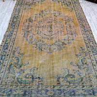 Tapis turc tissé à la main en laine/soie, motifs géométriques modernes et imprimés animaliers, écologique, adapté aux animaux domestiques, antidérapant