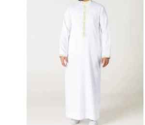 HN Impex Thobes ethniques en coton uni pour les marchés d'Arabie Saoudite, des Émirats arabes unis et d'Oman - Faible MOQ 2026 Respirant Manches longues Longueur cheville - Product Image 3