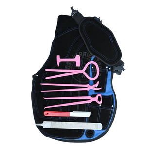 Kit de Equipo de Herrador de Grado Industrial con Cubrebotas de Cuero, Cuchillo para Herraduras, Probador de Pezuñas, Clavillador Curvo, Alicates de 14 Pulgadas, Lima y Escofina - Product Image 1