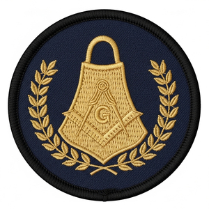 Patch brodé circulaire en forme de boussole, tissu noir, design à coudre, symbole directionnel rouge - Product Image 4