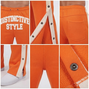 Pantalones Personalizados con Bordado Chenille y Botones Laterales, Pantalones de Felpa Francesa Gruesos para Invierno, Cintura Elástica, 450 GSM - Product Image 6