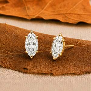 ต่างหูเพชรทรงบริลเลียนต์ 3 กะรัต ทองคำแท้ 14k เพชรเลี้ยงในห้องปฏิบัติการ ดีไซน์เรียบหรู เหมาะสำหรับเจ้าสาว งานแต่งงาน งานครบรอบ หรือเป็นของขวัญในงานปาร์ตี้ - Product Image 1