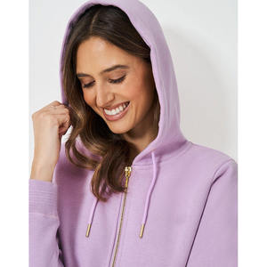 Sudaderas con capucha de algodón polar de 430 gramos al por mayor, de alta calidad, personalizadas, estilo urbano, oversize, con hombros caídos y cremallera completa - Product Image 4