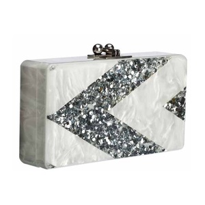 Pochette de soirée en cristal de résine écologique pour femmes, accessoire de mode élégant pour mariage - Product Image 4
