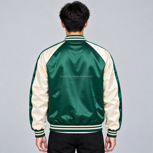 Chaqueta Universitaria Personalizada de Satén con Bordado Personalizado, Parches de Chenilla, Colores en Contraste y Acabado Premium - Product Image 2