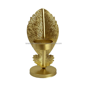 Portavelas de hierro chapado en oro con clase, calidad superior, perfecto para bodas, hogar y eventos en diversos tamaños y estilos - Product Image 6