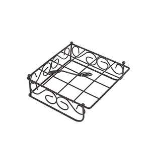 ที่ใส่กล่องกระดาษทิชชูโลหะสไตล์วินเทจพร้อมที่จัดระเบียบลายม้วน สำหรับตกแต่งบ้านและสำนักงาน ที่ใส่กระดาษทิชชูในครัวที่สะดวกสบาย - Product Image 1
