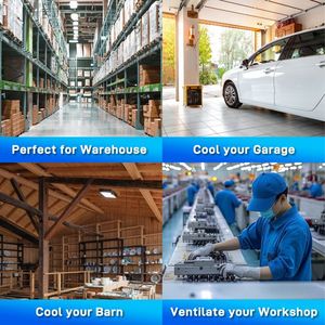 20-Inch Pedestal Floor Fan 5000CFM 100% BLDC Copper Motor Oscillating Adjustable Rod 4 Speeds Aluminum Blades Industrial Fans - Product Image 6