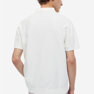 Vêtements de golf pour hommes, logo brodé personnalisé, vêtements décontractés, 100% coton, polo de golf uni pour hommes - Product Image 2