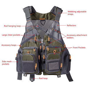 Chaleco de Pesca Transpirable para Hombre con Múltiples Bolsillos, Cierre de Cremallera, Estilo Deportivo para Exteriores, Ropa de Verano - Product Image 3