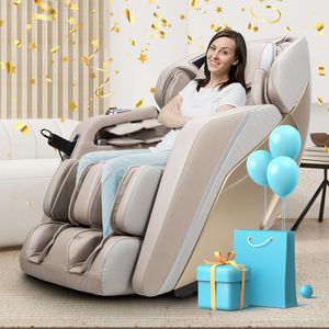 Système de fauteuil de massage pliable moderne, inclinable zéro gravité corps entier, modes de massage sur rail, étirements yoga, détection de santé, application et commande vocale IA - Product Image 1