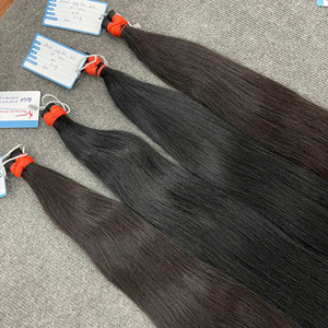 Extensiones de Cabello Humano Virgen Vietnamita Negro Natural Premium, Textura Lisa Natural, Cutícula Alineada, Cabello Sedoso y Brillante - Product Image 4