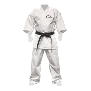 Combinaisons de karaté blanches avec ceintures vertes - Product Image 3