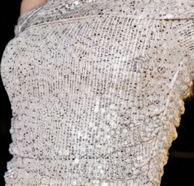 Tenue de soirée glamour pour femme, robe midi de soirée, robe de cocktail moulante à paillettes, tenue de soirée scintillante, prix de gros - Product Image 6