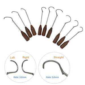 Guide-fil pour perceuse à os avec manche en bois, instrument chirurgical orthopédique en acier inoxydable SURGINEXA SOA-55012322674 - Product Image 1