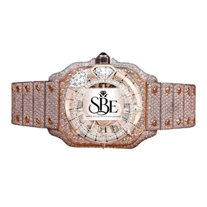 นาฬิกาฮิปฮอปประดับเพชรแบบ Iced Out นาฬิกาโมอิสซาไนต์ VVS แบบ Iced Out นาฬิกาเพชรระบบอัตโนมัติสำหรับผู้ชาย - Product Image 1