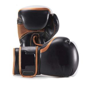 Black Red PU Leather Boxing Gloves Adult Martial Arts Gear with Adjustable <b>Velcro</b> Wrist <b>Strap</b> - Product Image 5