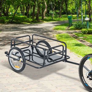 Carrito de Almacenamiento Plegable para Bicicletas Wanderer, Remolque Utilitario para Camping y Carga al Aire Libre con Enganche - Product Image 1