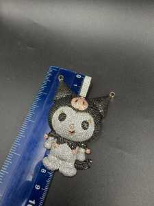 Colgante de Gato de Dibujos Animados con Piedras de Moissanita, Plata 925 con Baño de Rodio, Colgante Temático, Regalo Unisex - Product Image 6