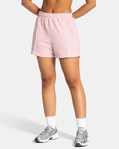 Shorts de Mujer de Primera Calidad, 100% Algodón, con Logotipo Personalizado Bordado en 3D, Estampado de Leopardo Rosa, con Ribete, Corte Relajado - Product Image 4