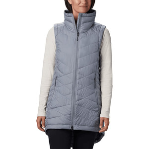 Gilet matelassé en duvet pour femme, col montant, fermeture éclair, coupe courte sans manches, design unique, tendance printemps, gilet à capuche mode femme - Product Image 1