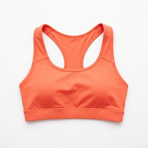 Sujetador deportivo naranja de alto soporte, sin costuras, de secado rápido, con almohadillas extraíbles, espalda cruzada, para fitness - Product Image 1