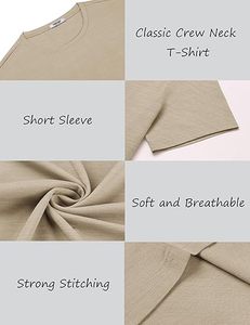 Camiseta de Primera Calidad, Color Sólido, Corte Regular, Tejido de Punto Personalizado, Anti-Pilling, Transpirable, Manga Corta - Product Image 5