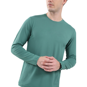 Camiseta de Manga Larga de Alta Calidad, 100% Algodón, Lisa, a la Moda, Antiarrugas, para Hombre - Product Image 5