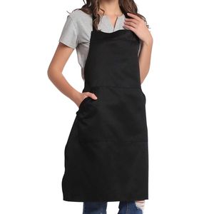 Adjustable Bib <b>Apron</b> with Long Ties for Women Men 18 Colors Chef <b>Kitchen</b> Cooking - Product Image 2