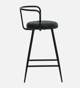 Minaj Metal <b>Bar</b> Chair <b>Adjustable</b> Black Finish PU Leather Modern Industrial Luxury Counter Height <b>Stool</b> Commercial Use <b>Bar</b> - Product Image 5
