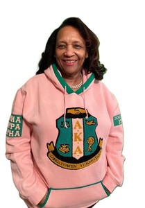 Sudadera con Capucha Personalizada OEM Extra Grande para Mujer, Sudadera Retro AKA, Sudadera con Capucha Rosa Verde 1908 Chenille - Product Image 4
