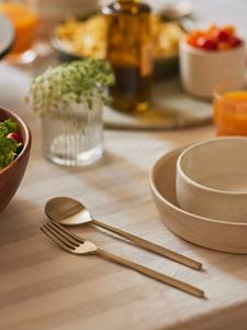 Juego de cubiertos con acabado dorado simple moderno con utensilios de acero inoxidable adecuados para cenas diarias en hoteles - Product Image 2