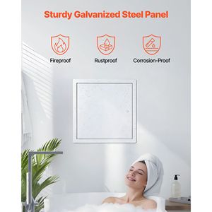 Panneau d'accès pour cloison sèche en acier galvanisé 13,3 x 13,3, facile à installer, avec charnières, panneau de service, panneau de raccordement à visser, produit - Product Image 3