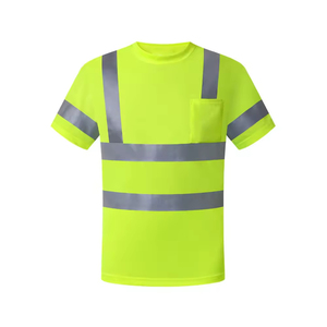 Wholesale High Quality Hi Vis Waterproof Reflective ANSI Class 3 Safety T-Shirts for Night Duty Workwear - Product Image 1
