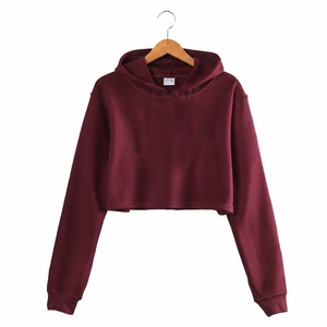 Sudadera con Capucha Corta Blanca para Mujer, Estilo Bape, Manga Larga, Informal, de Felpa, Color Sólido, para Otoño - Product Image 2