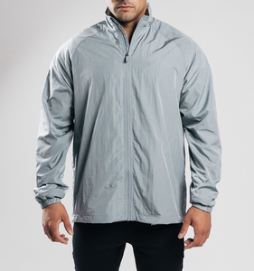 Vestes coupe-vent légères à fermeture éclair intégrale pour hommes - Product Image 1