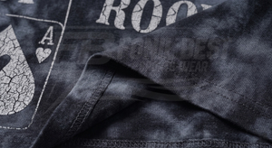 T-shirt décontracté pour homme, col rond, manches courtes, motif crâne, style punk, coupe classique, logo sur le devant, tissu jersey polyester/coton - Product Image 6