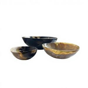 Bol en corne africaine poli, réutilisable, accessoire de cuisine, pour nouilles et pâtes, vintage, écologique, léger, en métal, Long BS - Product Image 4