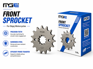 Pignon avant MGE pour motos Bajaj fabriqué en Inde, dents de précision en acier trempé, transfert de puissance efficace - Product Image 2