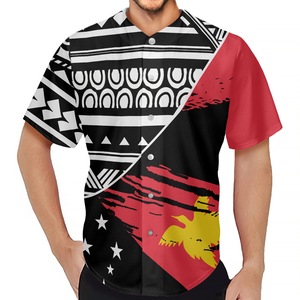 Chemise en satin à manches courtes pour homme, imprimé peinture, 100 % coton, anti-rétrécissement, coupe ample, personnalisable pour l'été - Product Image 2
