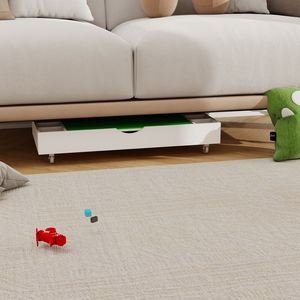 2-in-1 White Play <b>Table</b> Toy Organizer 38\" X 18.7\" X 5.9\" Rollaway & for <b>Lego</b> Compatible for Bed & Sofa-Kids' <b>Tables</b> - Product Image 5