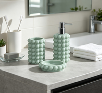 Ensemble de trois accessoires de salle de bain en résine, design personnalisé, produits de salle de bain de haute qualité, vente chaude