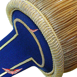 Epaulettes Azules Trenzados Vintage Ecológicos KEW con Flecos Dorados, Tamaño/Color/Material Personalizables, Diseño Elegante y Duradero - Product Image 3
