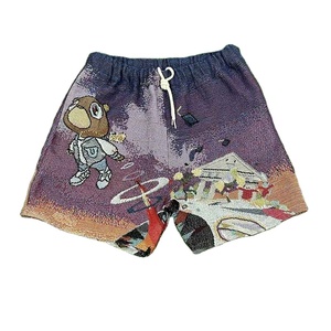 กางเกงขาสั้นผ้าทอคุณภาพสูงสำหรับผู้ชาย สไตล์สตรีทแวร์ ระบายอากาศได้ดี ดีไซน์แบบผ้าห่ม แฟชั่นลำลอง - Product Image 6