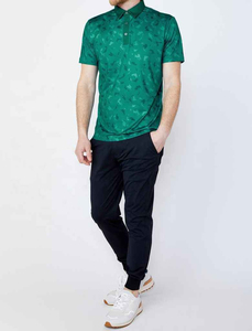 Polo de Manga Corta con Estampado de Camuflaje Verde para Hombre, de Secado Rápido, Estilo Casual, Tejido de Punto - Product Image 4