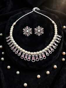 Exima - Juego de Collar y Pendientes de Diseño Victoriano Polki, Hecho a Mano, Chapado en Oro Antiguo, Latón de Alta Calidad, Regalo de Boda, Compromiso - Product Image 2