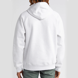 Sweat à capuche surdimensionné en molleton épais 100 % coton blanc uni personnalisé, respectueux de l'environnement, pour l'hiver, avec manches raglan - Product Image 2